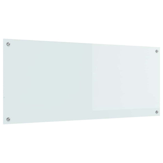 vidaXL Πλάτη κουζίνας Λευκό 120 x 50 cm σκληρυμένο γυαλί