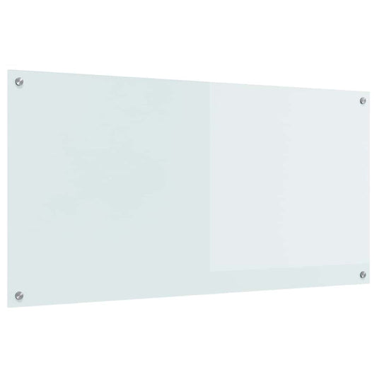 vidaXL Πλάτη κουζίνας Λευκό 120 x 60 cm σκληρυμένο γυαλί