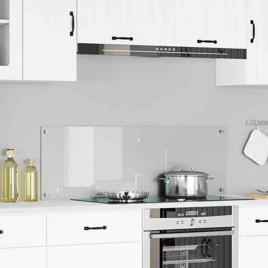 vidaXL Πλάτη κουζίνας Διαφανές 120 x 40 cm σκληρυμένο γυαλί