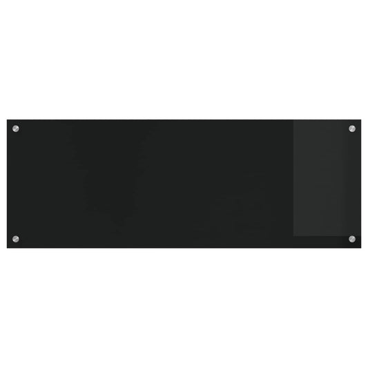 vidaXL Πλάτη κουζίνας Μαύρο 110 x 40 cm σκληρυμένο γυαλί