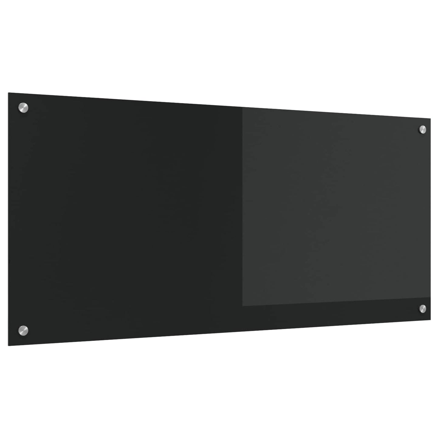 vidaXL Πλάτη κουζίνας Μαύρο 110 x 50 cm σκληρυμένο γυαλί