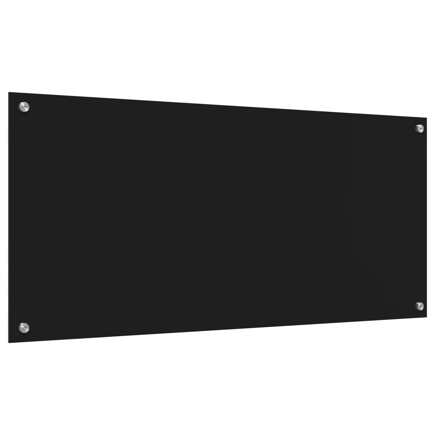 vidaXL Πλάτη κουζίνας Μαύρο 110 x 50 cm σκληρυμένο γυαλί