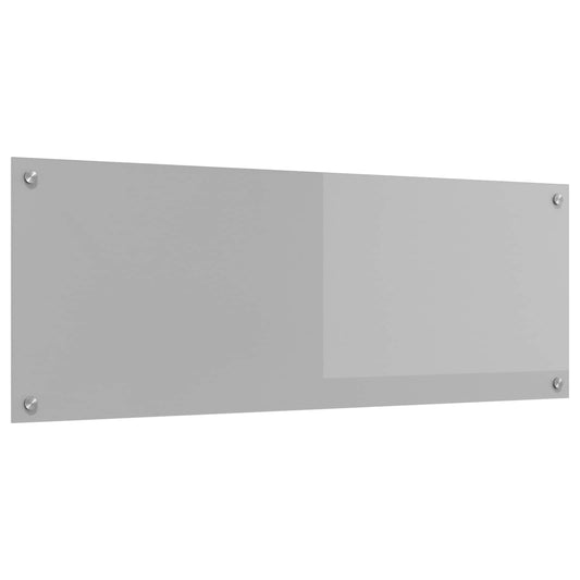 vidaXL Πλάτη κουζίνας Ανοιχτό γκρι 110 x 40 cm σκληρυμένο γυαλί