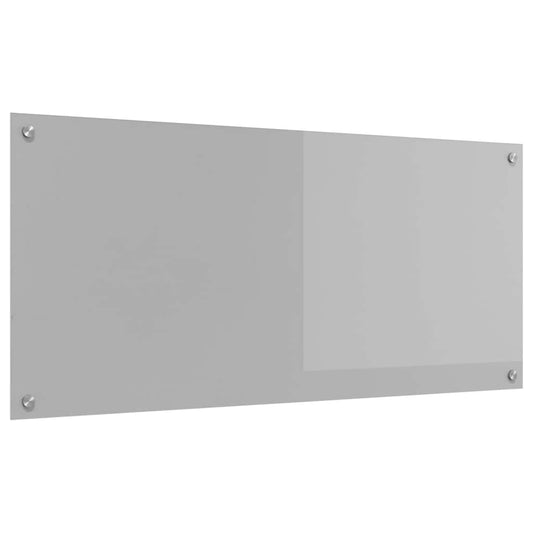 vidaXL Πλάτη κουζίνας Ανοιχτό γκρι 110 x 50 cm σκληρυμένο γυαλί