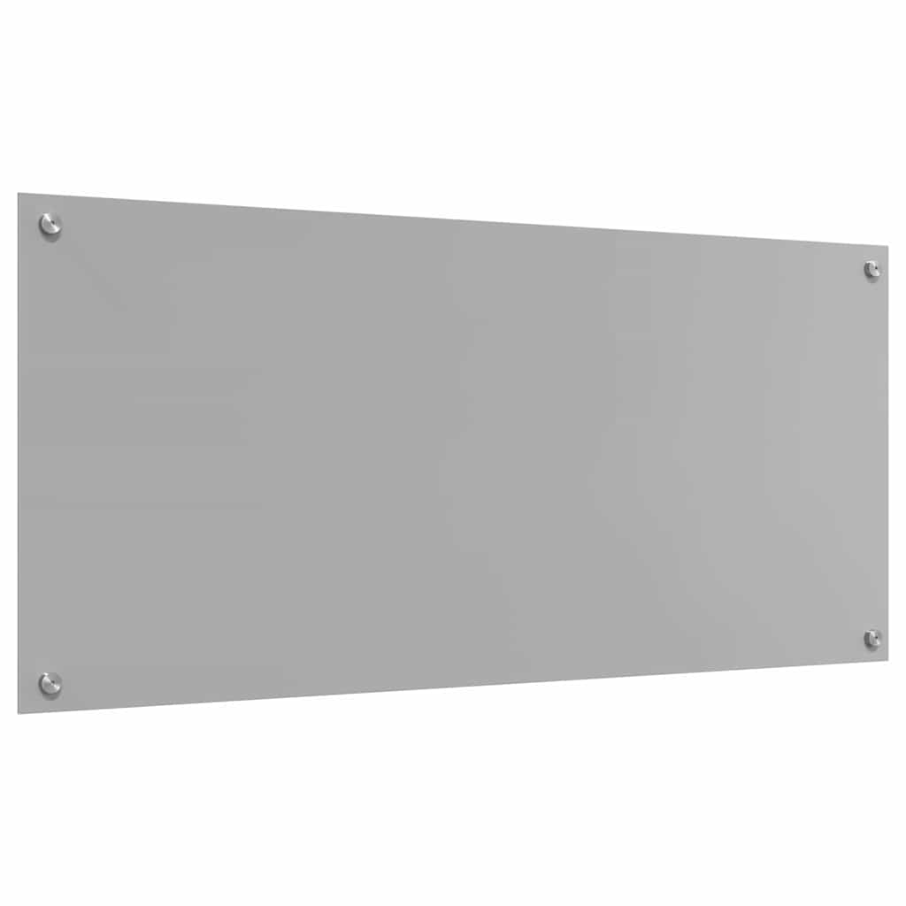 vidaXL Πλάτη κουζίνας Ανοιχτό γκρι 110 x 50 cm σκληρυμένο γυαλί