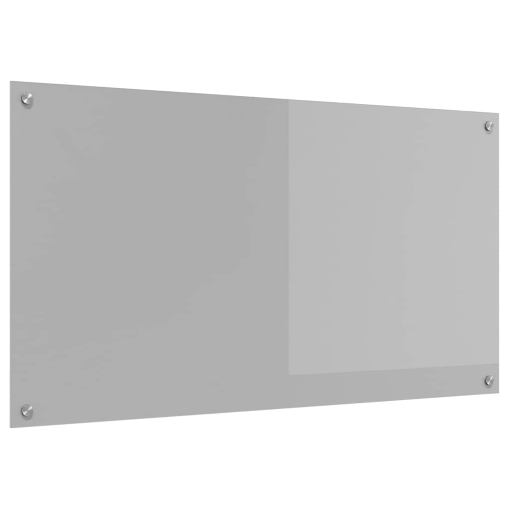 vidaXL Πλάτη κουζίνας Ανοιχτό γκρι 110 x 60 cm σκληρυμένο γυαλί
