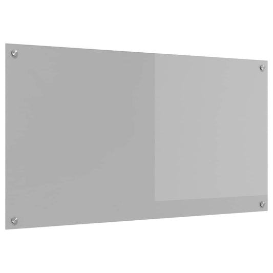 vidaXL Πλάτη κουζίνας Ανοιχτό γκρι 110 x 60 cm σκληρυμένο γυαλί