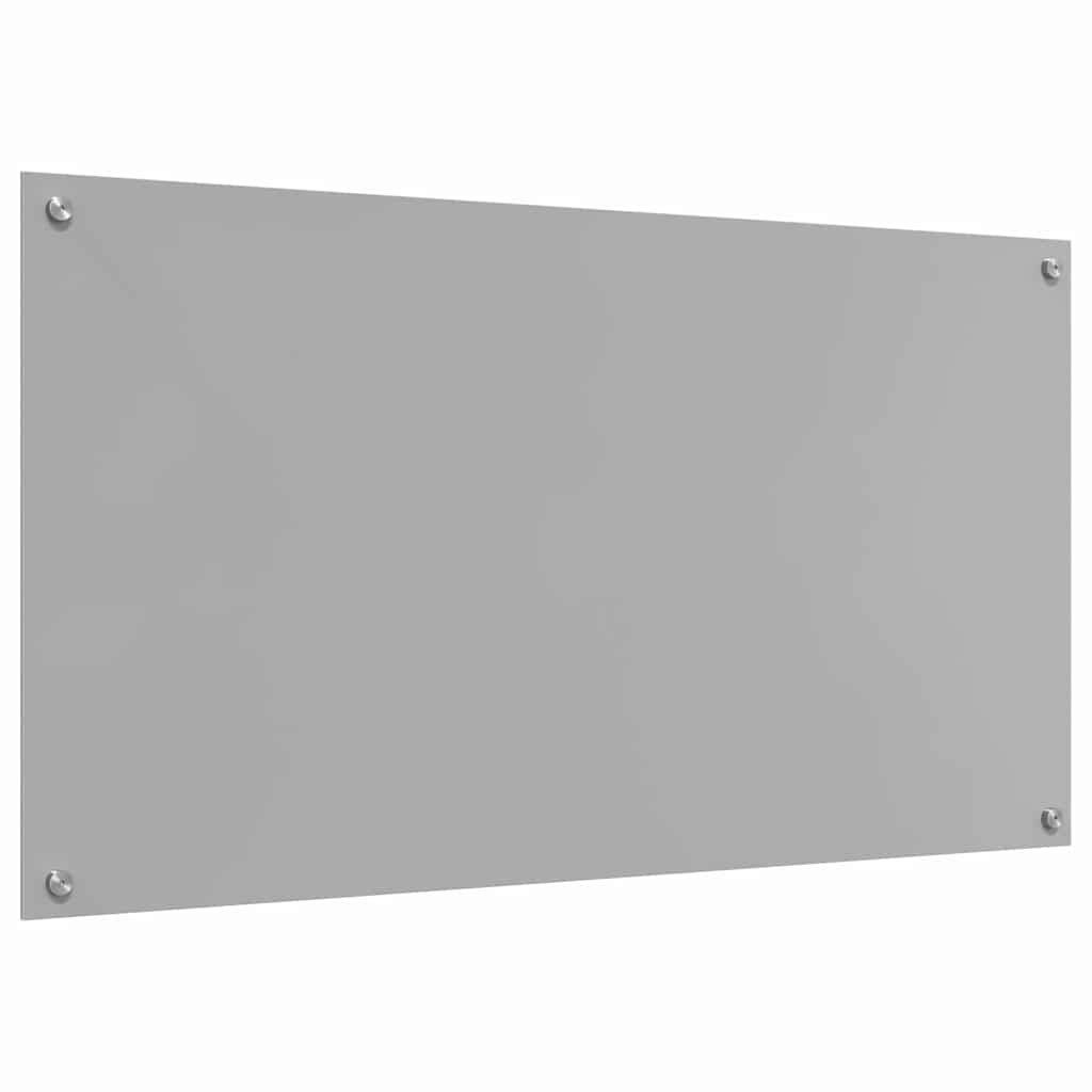 vidaXL Πλάτη κουζίνας Ανοιχτό γκρι 110 x 60 cm σκληρυμένο γυαλί