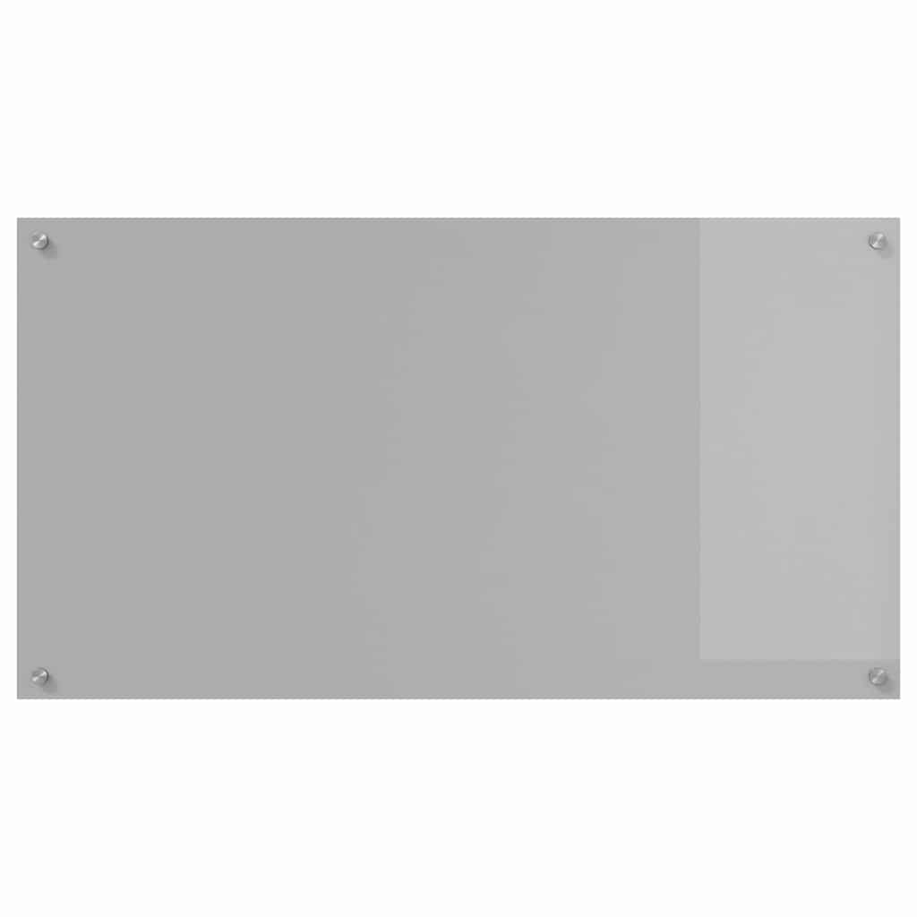 vidaXL Πλάτη κουζίνας Ανοιχτό γκρι 110 x 60 cm σκληρυμένο γυαλί