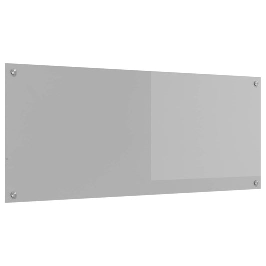 vidaXL Πλάτη κουζίνας Ανοιχτό γκρι 120 x 50 cm σκληρυμένο γυαλί