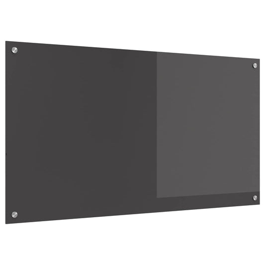 vidaXL Πλάτη κουζίνας Σκούρο Γκρι 110 x 60 cm σκληρυμένο γυαλί