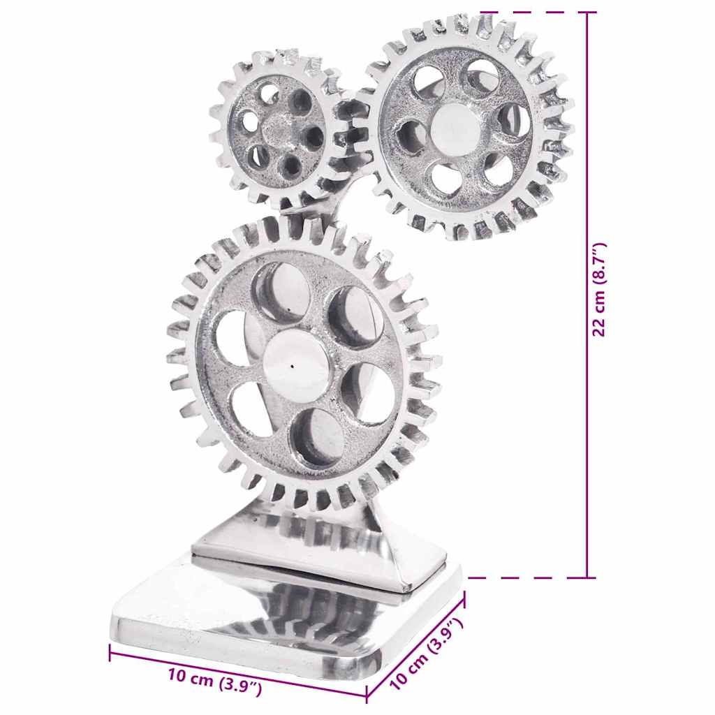 vidaXL Βιβλιοστάτες 2 pcs Ασημί 10 x 10 x 22 εκ. Αλουμίνιο