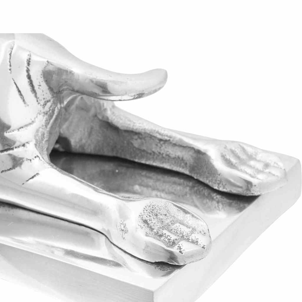 vidaXL Βιβλιοστάτες 2 pcs Ασημί 12 x 15 x 18 εκ. Αλουμίνιο