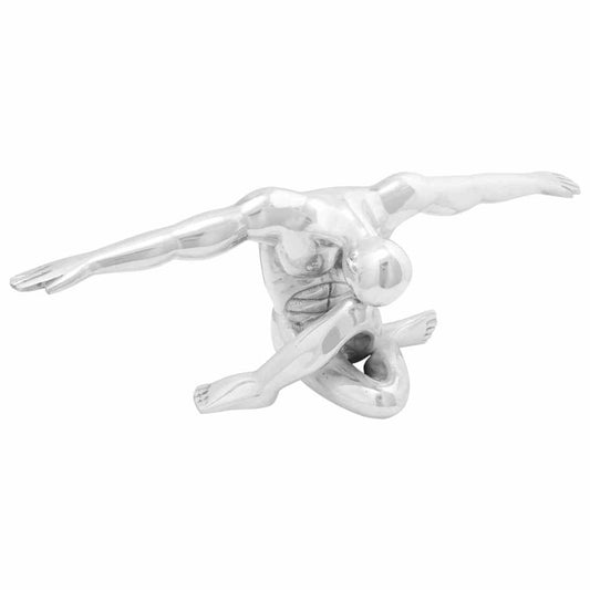 vidaXL Γλυπτό Ασημί 63 x 20 x 22 εκ Αλουμίνιο