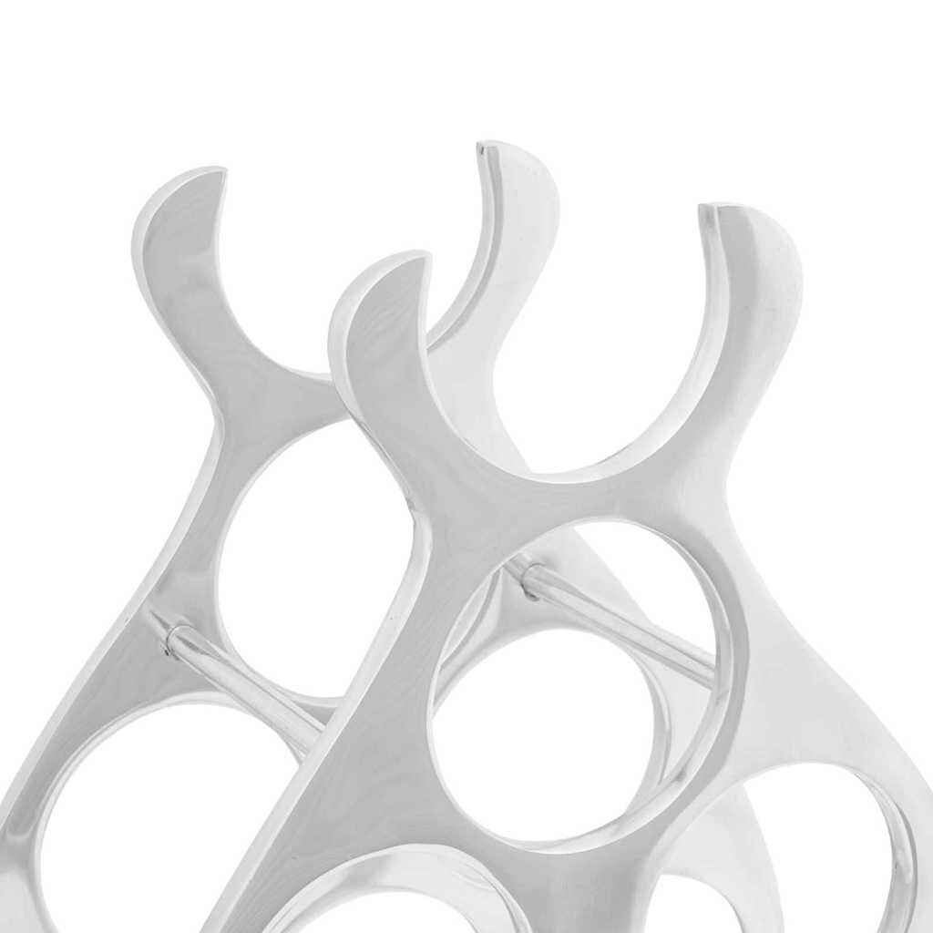 vidaXL Ράφι Κρασιού Ασημί 38 x 33 x 13 εκ. Αλουμίνιο