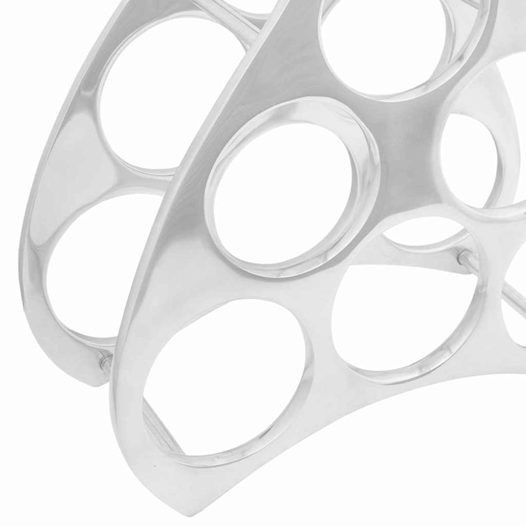 vidaXL Ράφι Κρασιού Ασημί 38 x 33 x 13 εκ. Αλουμίνιο