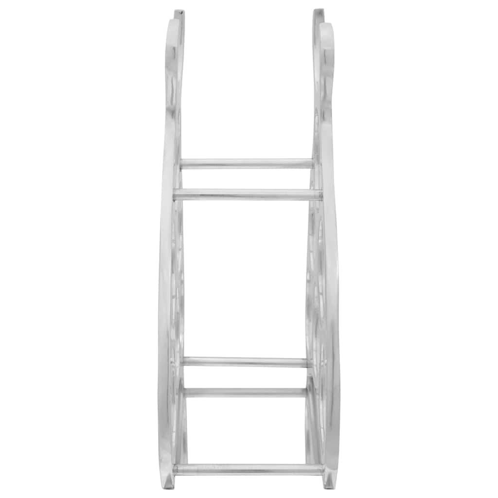 vidaXL Ράφι Κρασιού Ασημί 38 x 33 x 13 εκ. Αλουμίνιο