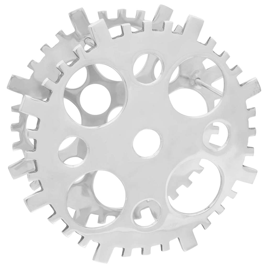 vidaXL Ράφι Κρασιού Ασημί 39 x 39 x 14 cm Αλουμίνιο