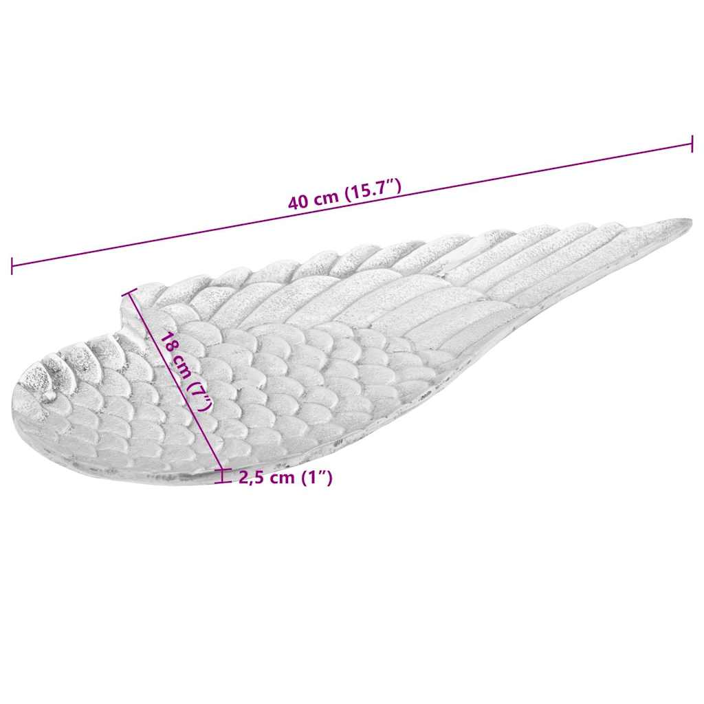 vidaXL Καλάθι Φρούτων 2 pcs Ασημί 40 x 18 x 4 εκ. Αλουμίνιο