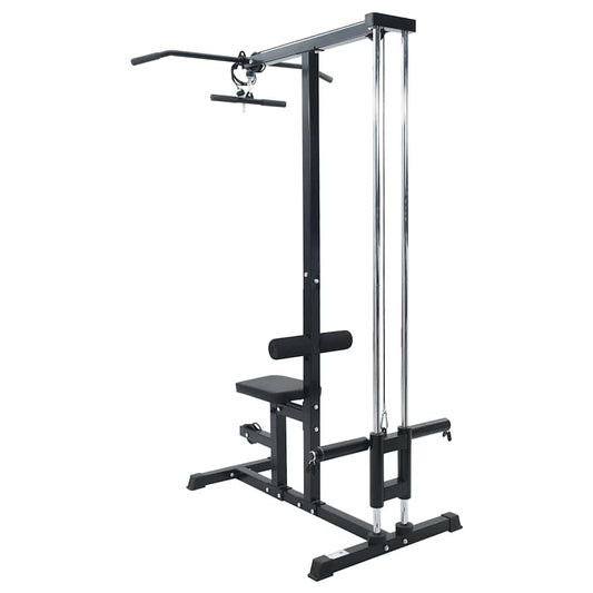 vidaXL Μηχάνημα έλξεων πλάτης Μαύρο 110 x 70 x 187 εκ.