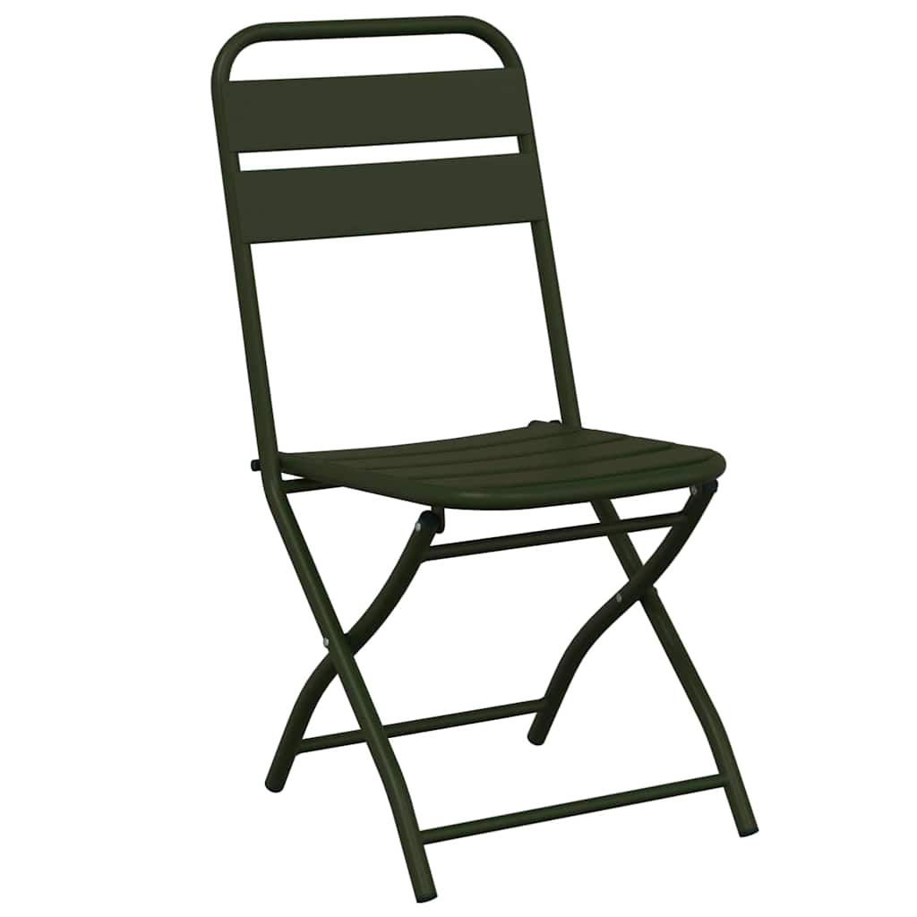vidaXL Πτυσσόμενη Καρέκλα Κήπου 2 pcs Πράσινο 42 x 52 x 82εκ