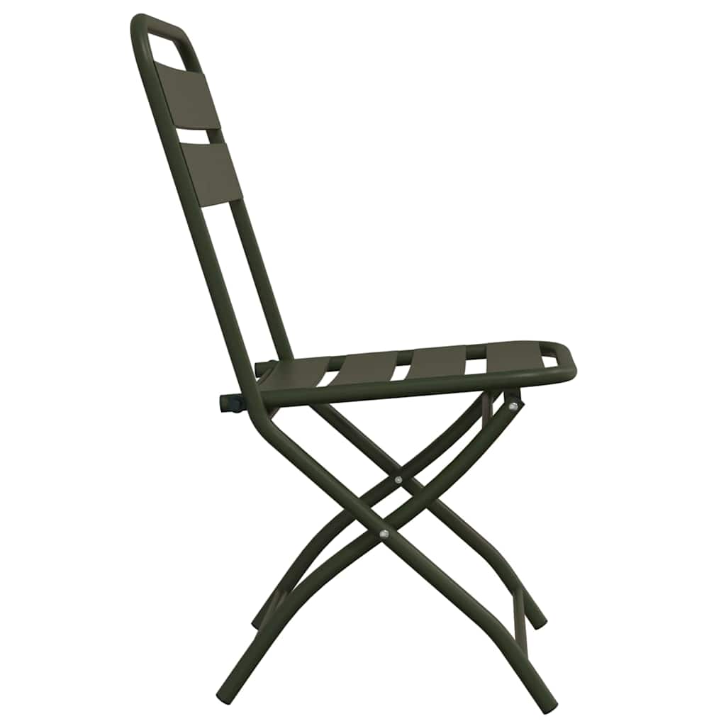 vidaXL Πτυσσόμενη Καρέκλα Κήπου 2 pcs Πράσινο 42 x 52 x 82εκ
