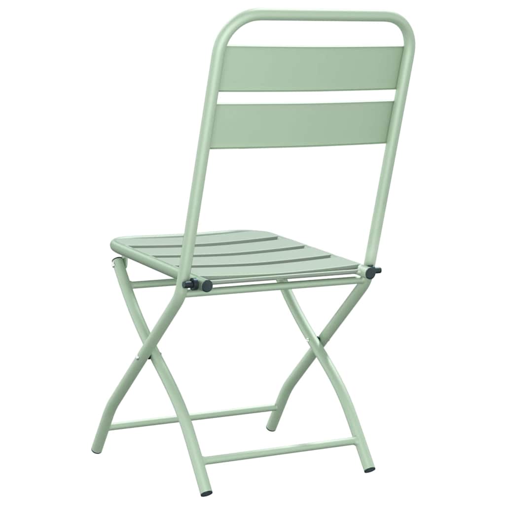 vidaXL Πτυσσόμενη Καρέκλα Κήπου 2 pcs Απαλό μέint 42 x 52 x 82εκ