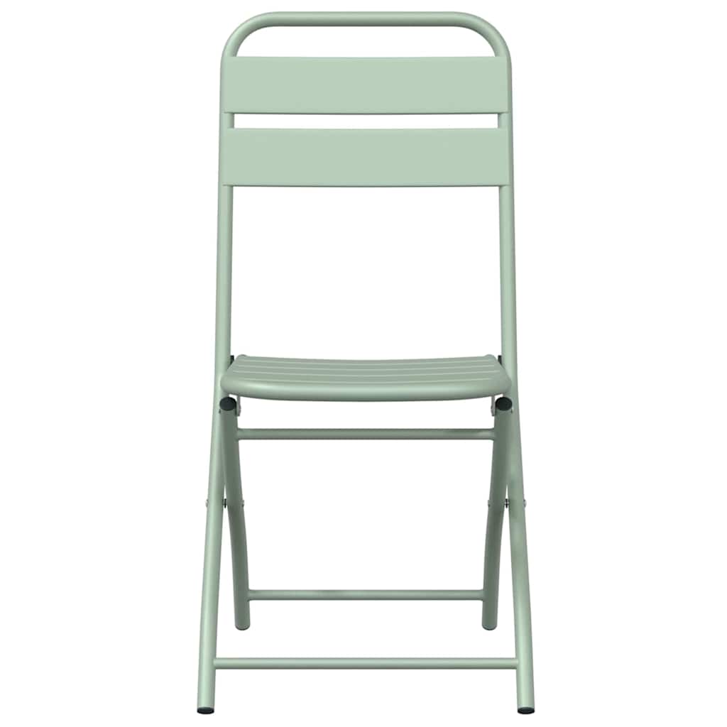 vidaXL Πτυσσόμενη Καρέκλα Κήπου 2 pcs Απαλό μέint 42 x 52 x 82εκ