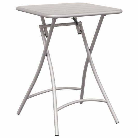 vidaXL Τραπέζι Κήπου Μπεζ 55 x 55 x 73 εκ Ατσάλι με Πούδρα