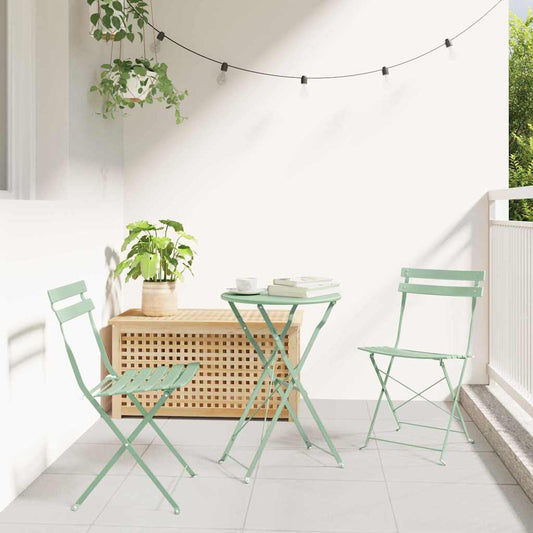 vidaXL Πτυσσόμενη Καρέκλα Κήπου 2 pcs Απαλό μέint 42 x 46 x 82εκ
