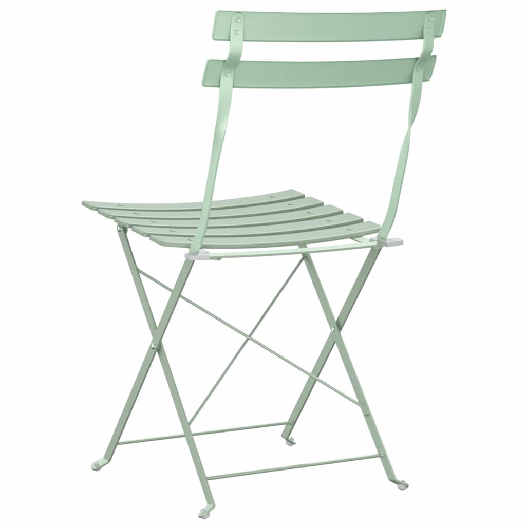vidaXL Πτυσσόμενη Καρέκλα Κήπου 2 pcs Απαλό μέint 42 x 46 x 82εκ