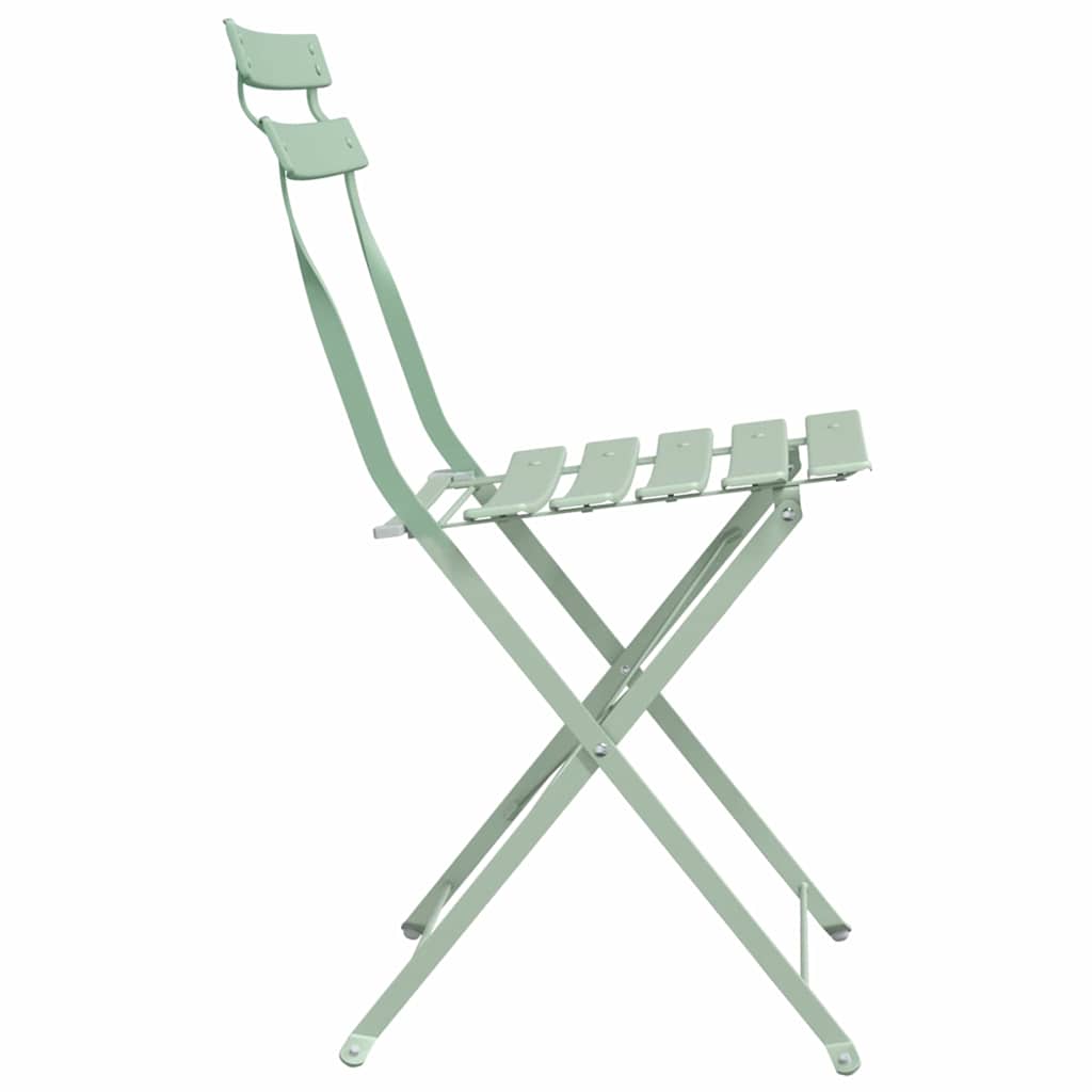 vidaXL Πτυσσόμενη Καρέκλα Κήπου 2 pcs Απαλό μέint 42 x 46 x 82εκ