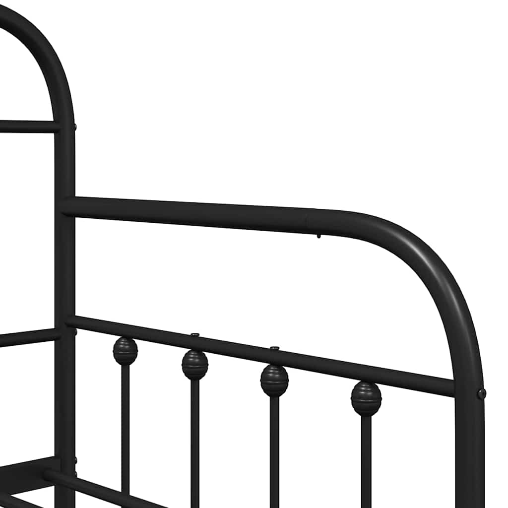 vidaXL Σκελετός κρεβατιού ημέρας Μαύρο 80 x 200 cm