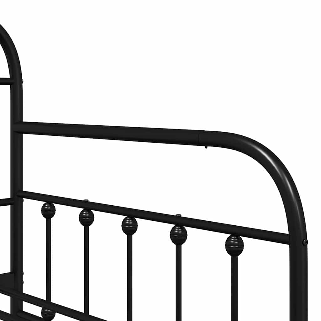 vidaXL Σκελετός κρεβατιού ημέρας Μαύρο 90 x 190 cm