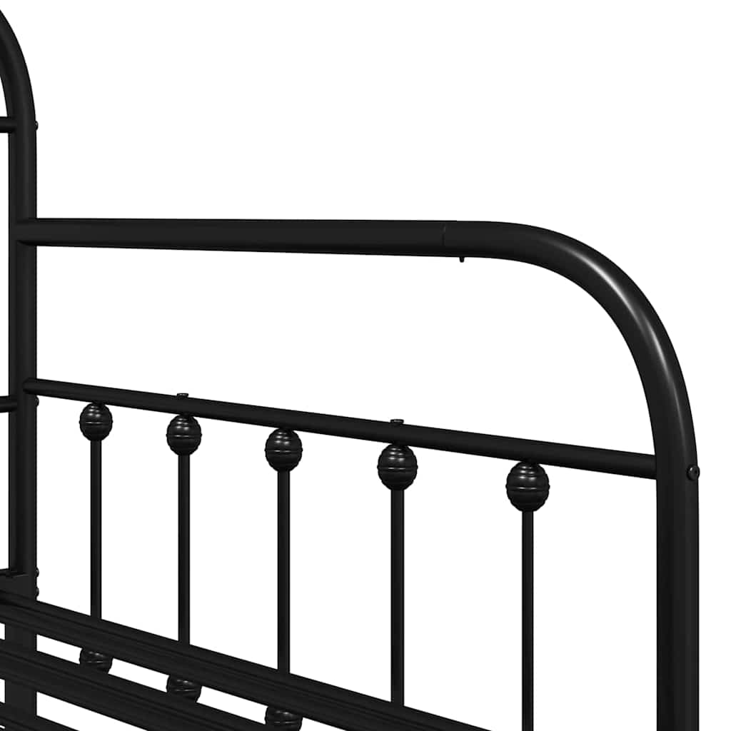 vidaXL Σκελετός κρεβατιού ημέρας Μαύρο 90 x 200 cm