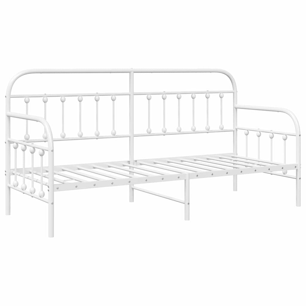 vidaXL Σκελετός κρεβατιού ημέρας Λευκό 75 x 190 cm