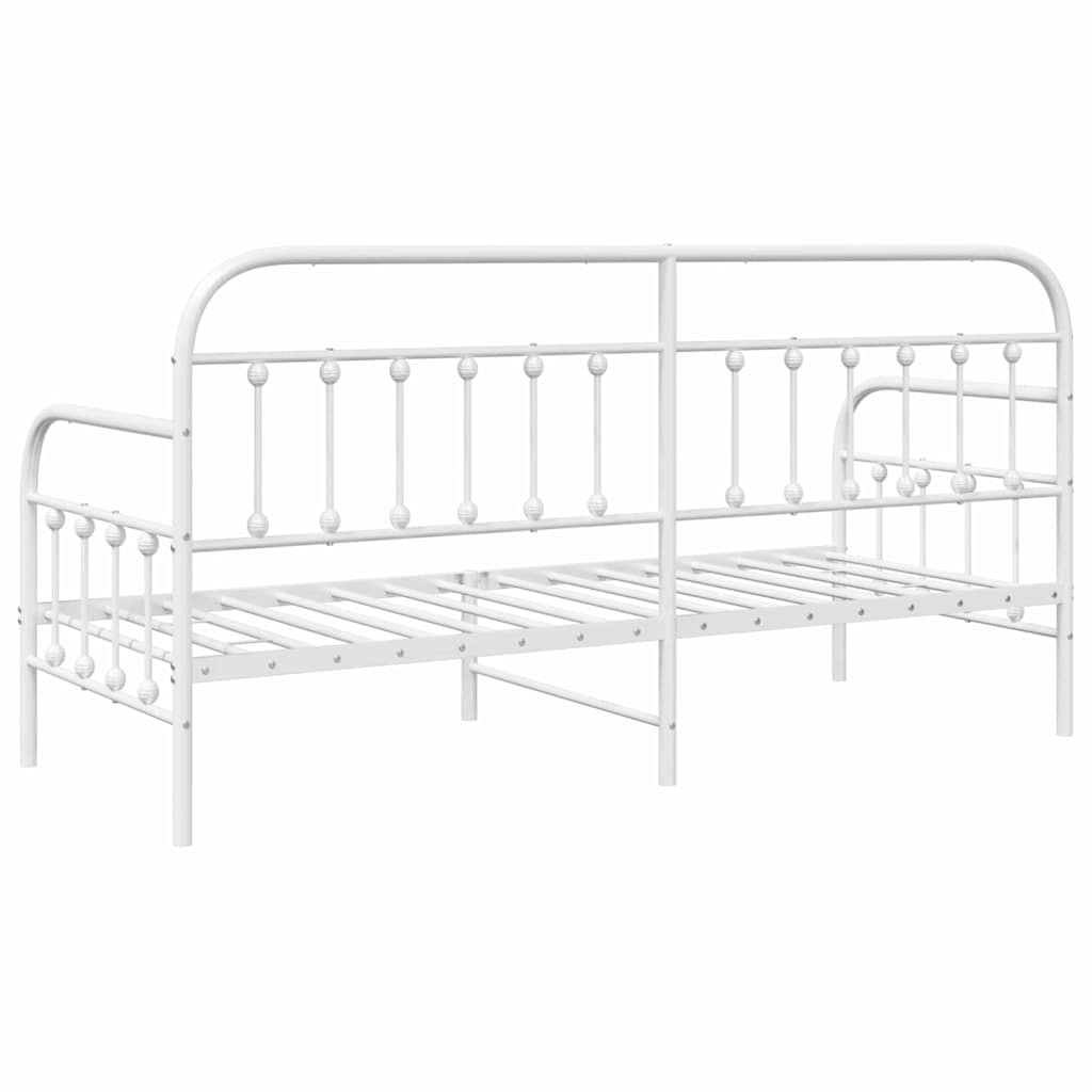 vidaXL Σκελετός κρεβατιού ημέρας Λευκό 75 x 190 cm