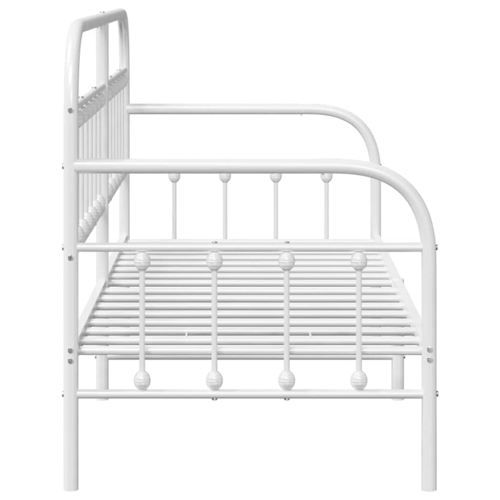 vidaXL Σκελετός κρεβατιού ημέρας Λευκό 75 x 190 cm
