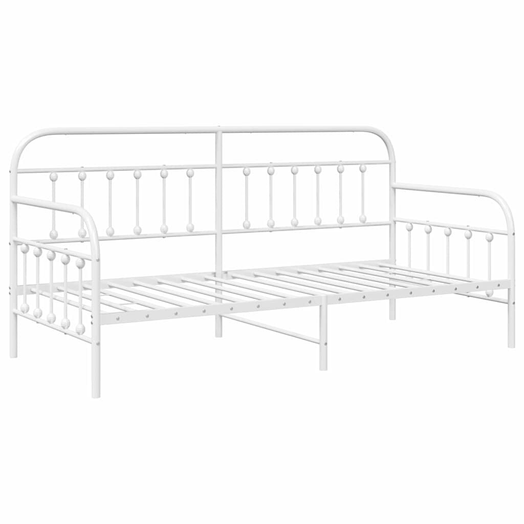 vidaXL Σκελετός κρεβατιού ημέρας Λευκό 100 x 200 cm