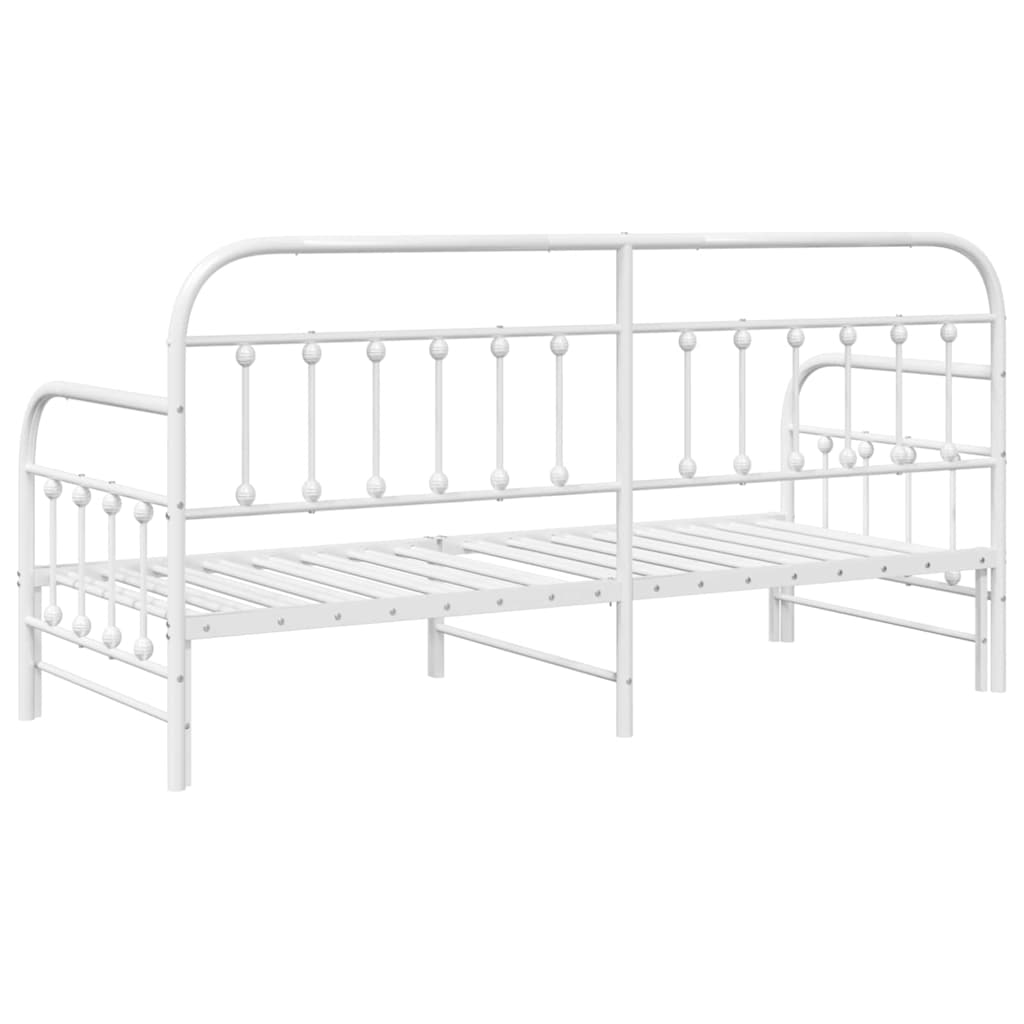 vidaXL Σκελετός κρεβατιού ημέρας Λευκό 75 x 190 cm