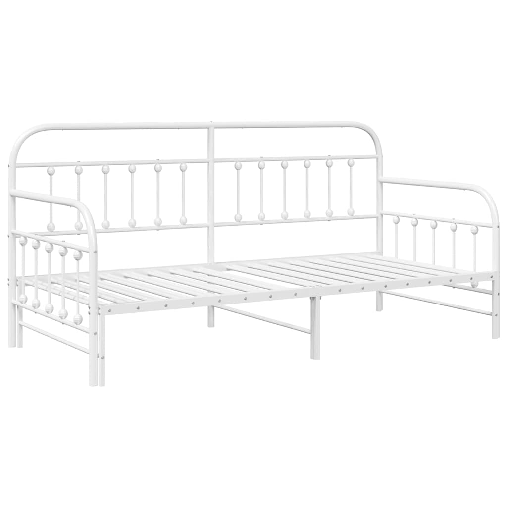 vidaXL Σκελετός κρεβατιού ημέρας Λευκό 90 x 190 cm