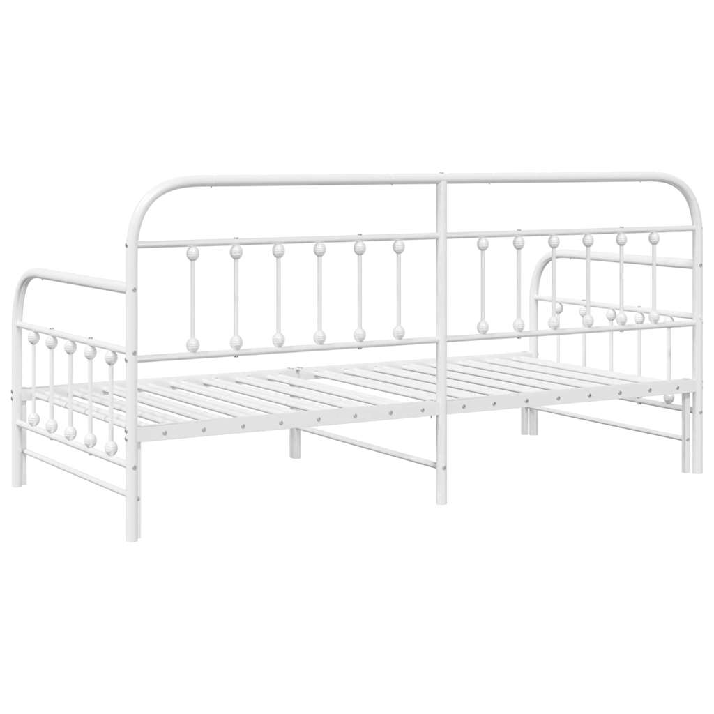vidaXL Σκελετός κρεβατιού ημέρας Λευκό 90 x 190 cm