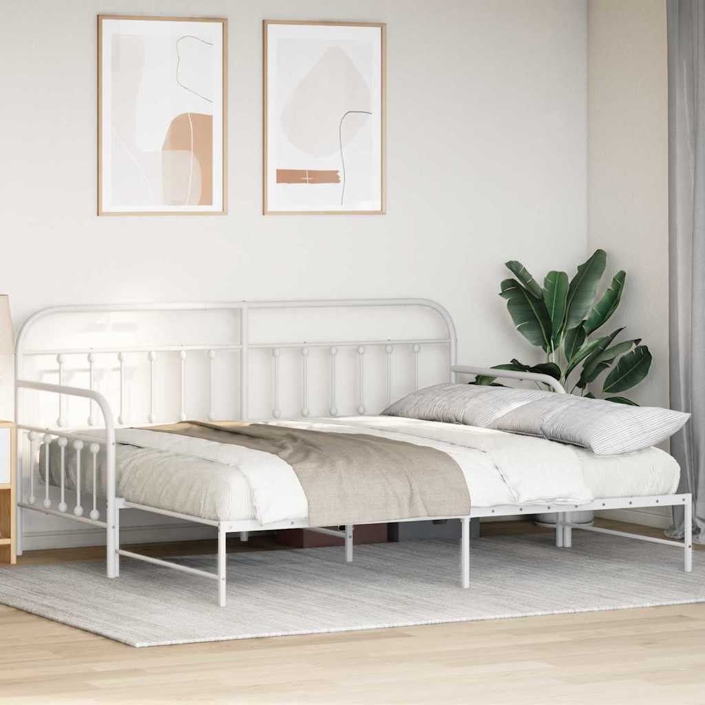 vidaXL Σκελετός κρεβατιού ημέρας Λευκό 90 x 200 cm