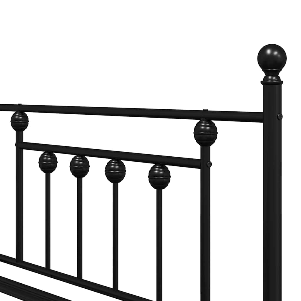 vidaXL Σκελετός κρεβατιού ημέρας Μαύρο 100 x 190 cm Ατσάλι