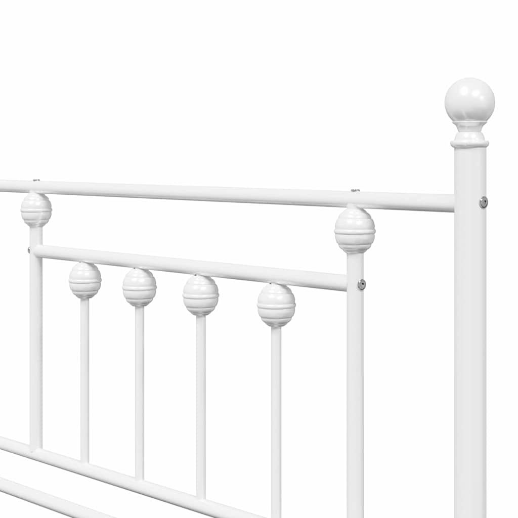 vidaXL Σκελετός κρεβατιού ημέρας Λευκό 100 x 190 cm Ατσάλι