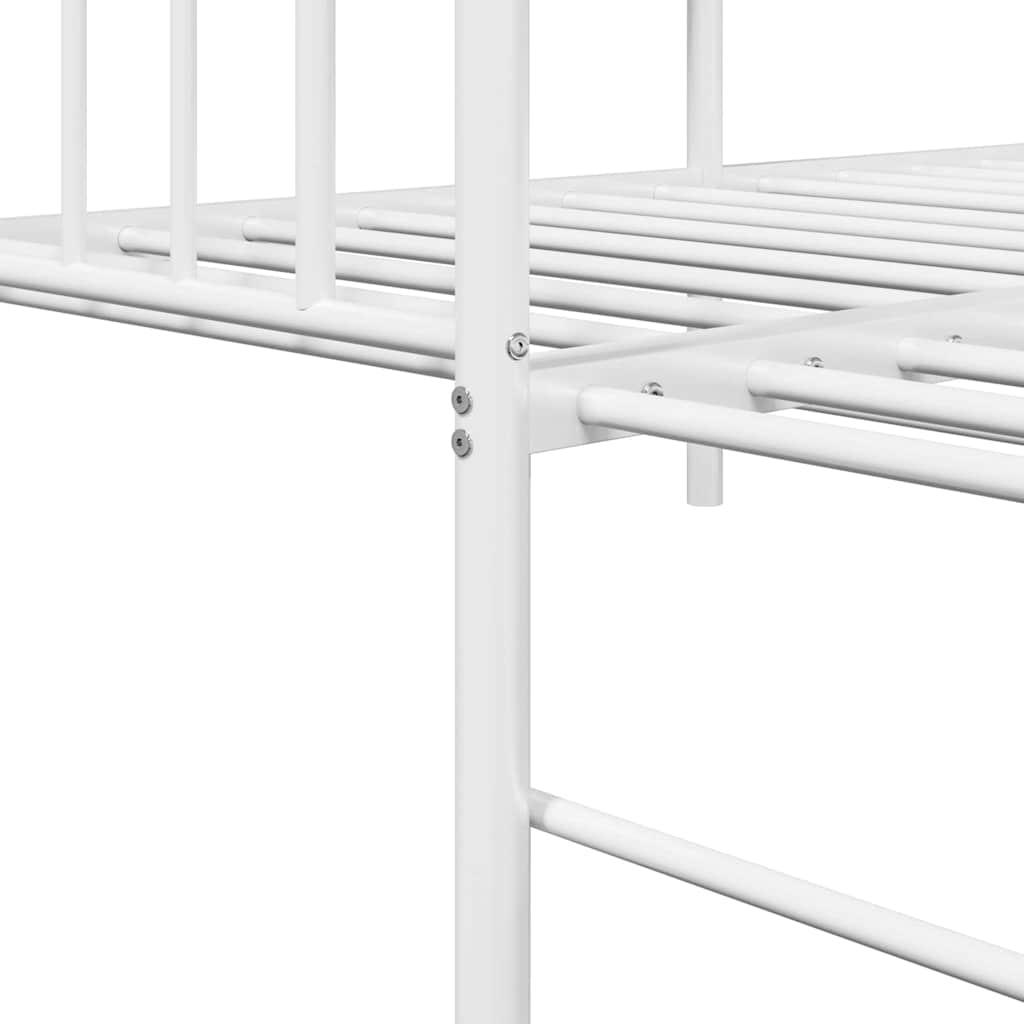 vidaXL Σκελετός κρεβατιού ημέρας Λευκό 80 x 200 cm Ατσάλι