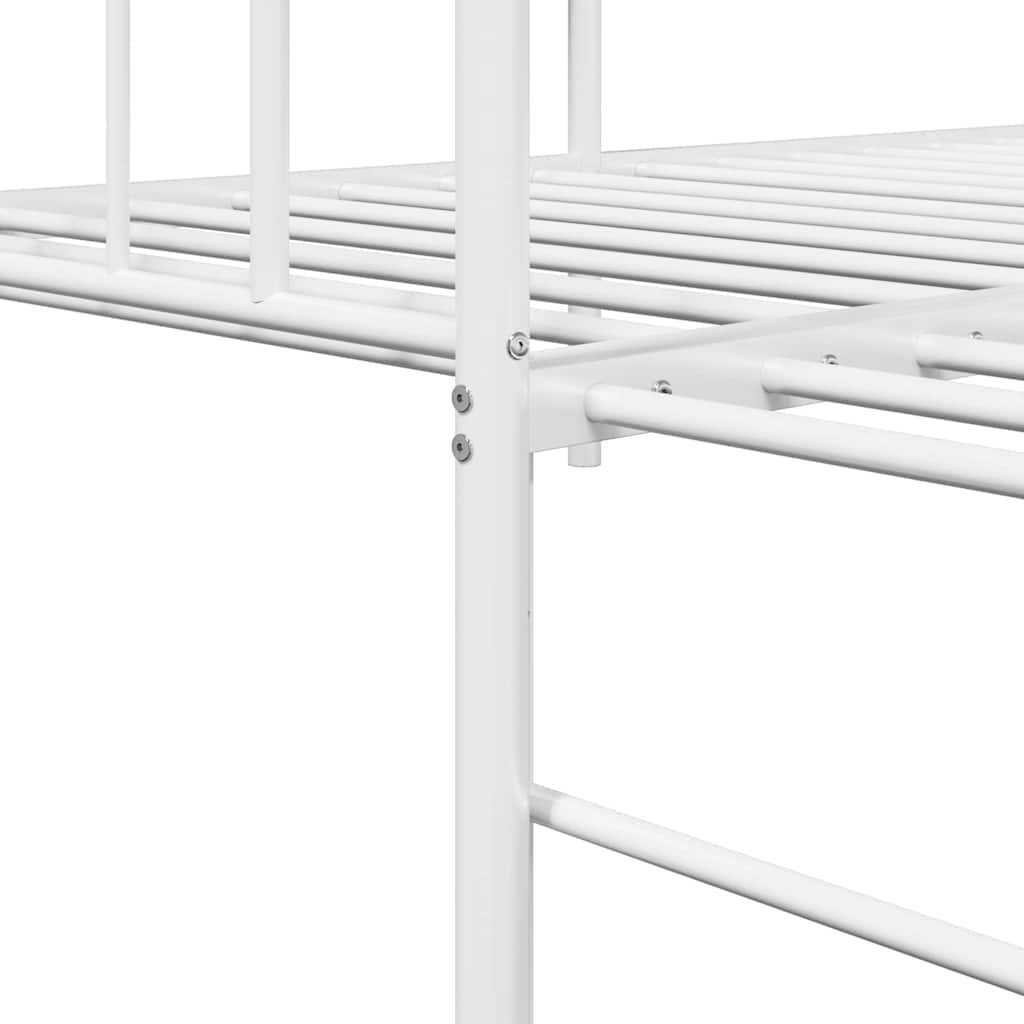 vidaXL Σκελετός κρεβατιού ημέρας Λευκό 90 x 190 cm Ατσάλι