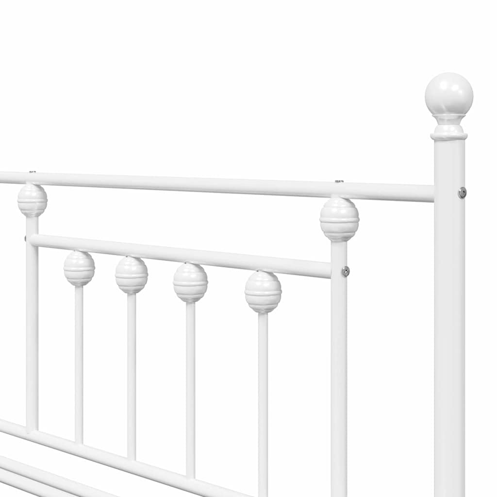 vidaXL Σκελετός κρεβατιού ημέρας Λευκό 90 x 200 cm Ατσάλι
