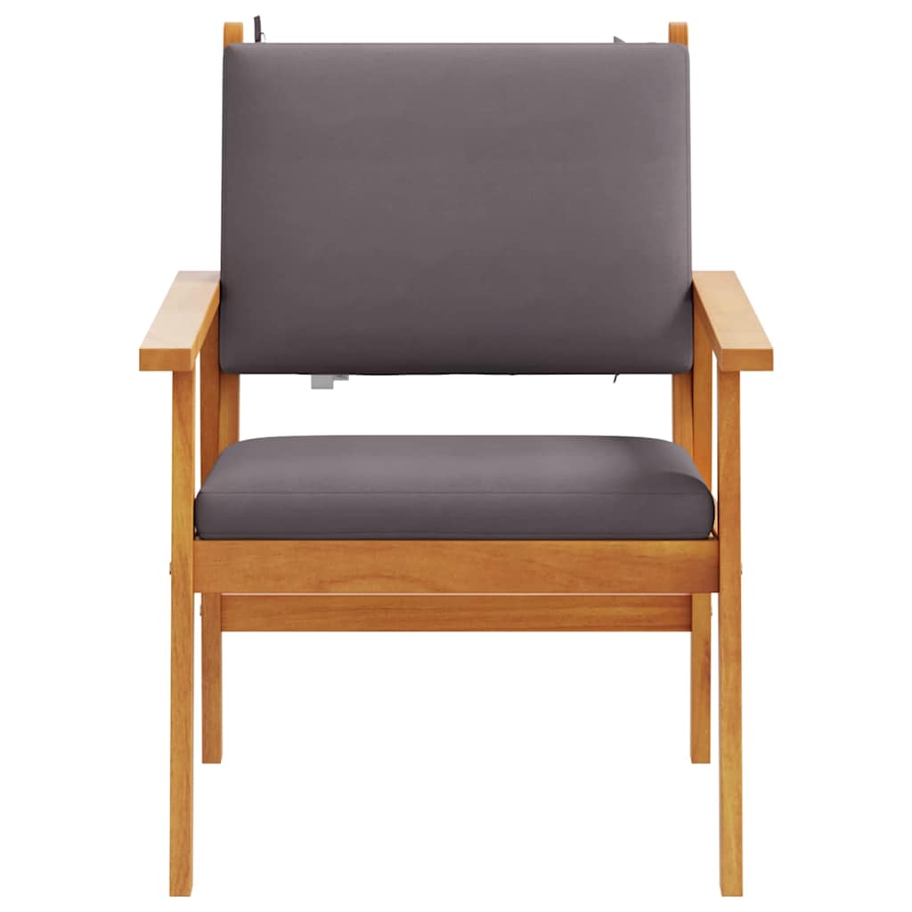 vidaXL Κήπος Καρέκλες 2 τμχ με Μαξιλάρια από Μασίφ Ξύλο Ακακίας