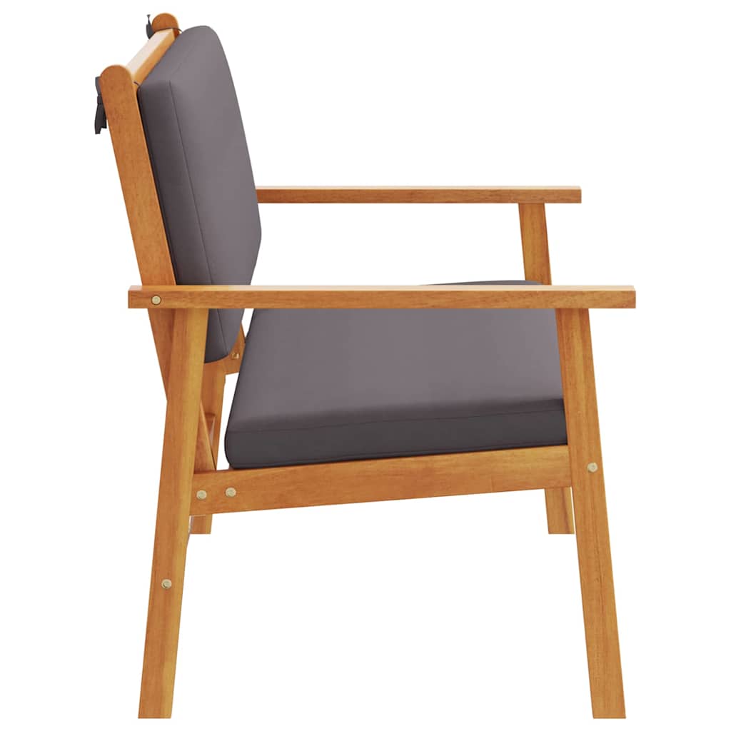 πάγκος κήπου vidaXL με μαξιλάρια από μασίφ ξύλο ακακίας